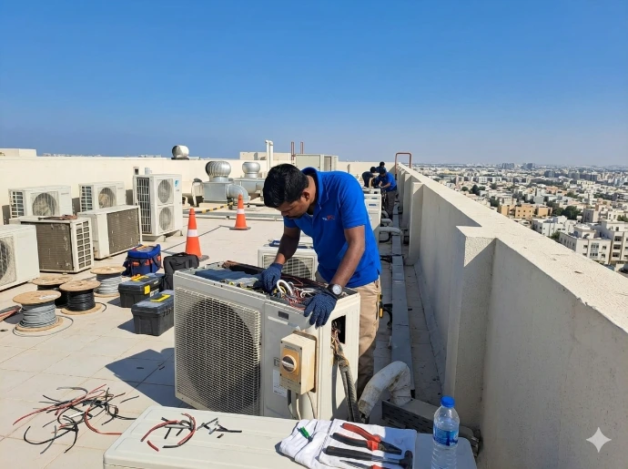 Expert is diagnosing for general AC performance drop in peak heat